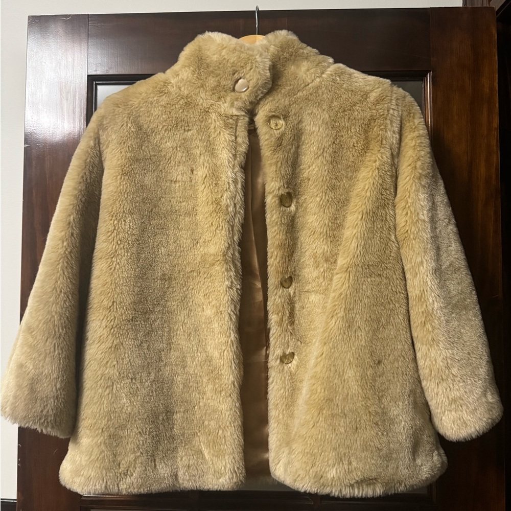 Women’s Faux Fur Coat - Tan